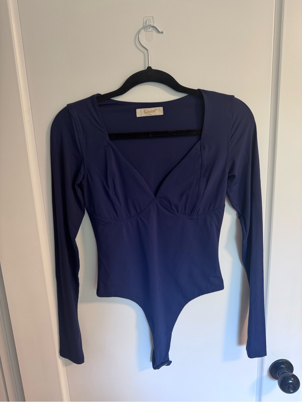 Long-Sleeve Navy Bodysuit